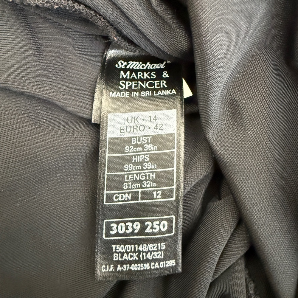 Marks & Spencer Black Velvet Mesh Sleeve Midi Dress - Picture 4 of 4